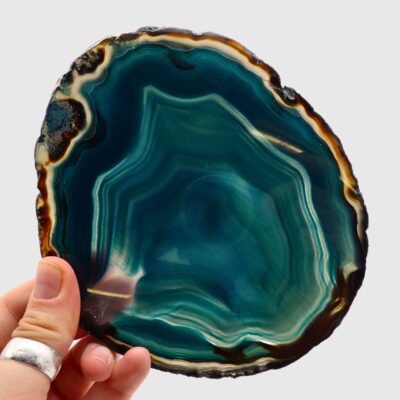 Blue Agate Slice (155mm x 120mm) - Image 3
