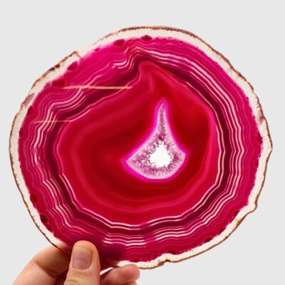 Pink Agate Slice (150mm x 140mm) - Image 3