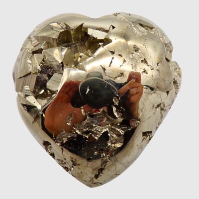 Peruvian Pyrite Heart (70mm x 75mm) - Image 2