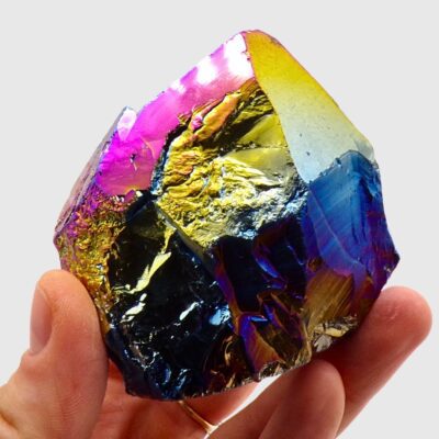 Titanium Aura Amethyst Cut Base Point (65mm x 75mm) - Image 3