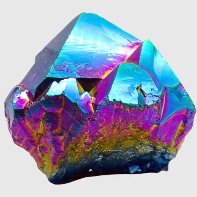 Wholesale Titanium Aura Amethyst Cut Base Point