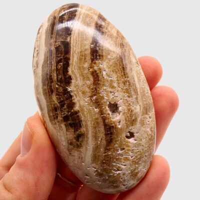 Chocolate Calcite Palmstone (78mm x 45mm) - Image 3
