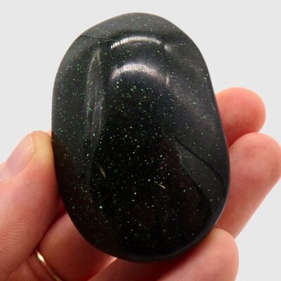 Green Goldstone Palmstone (55mm x 40mm) - Image 3