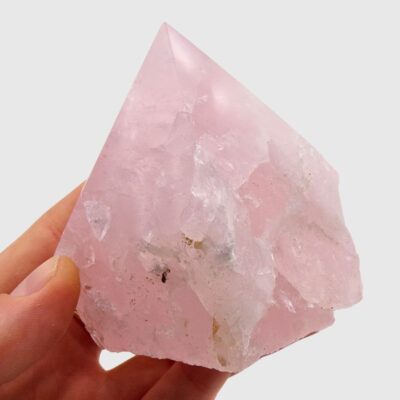 Rose Quartz Cut Base Point (75mm) - Image 3