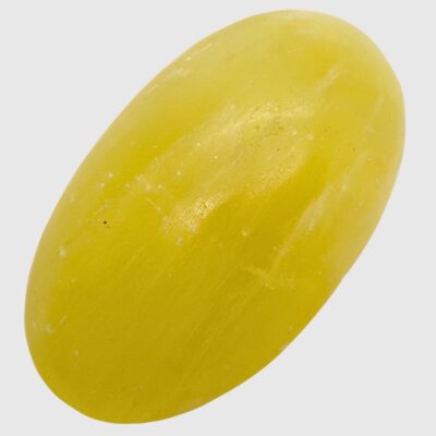 Lemon Calcite Palmstone (90mm x 55mm) - Image 2