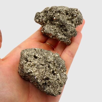 Druzy Pyrite Clusters x 2 (422g) - Image 3