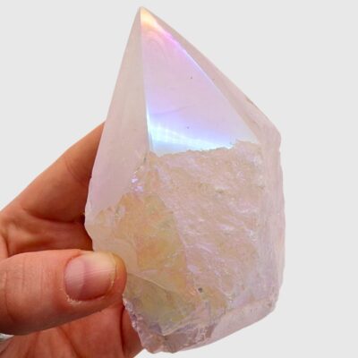 Aura Rose Quartz Cut Base Point (100mm) - Image 4