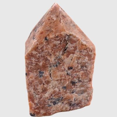 Wholesale Peach Moonstone With Black Tourmaline Cut Base Point