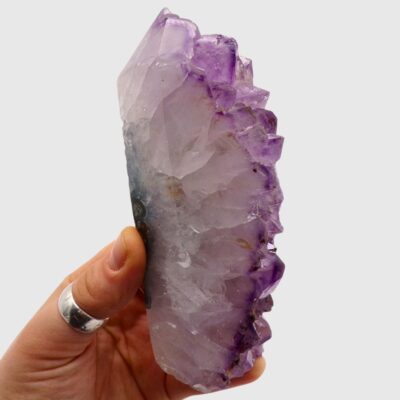 Part-Polished Brazilian Amethyst Point (135mm x 50mm) - Image 4