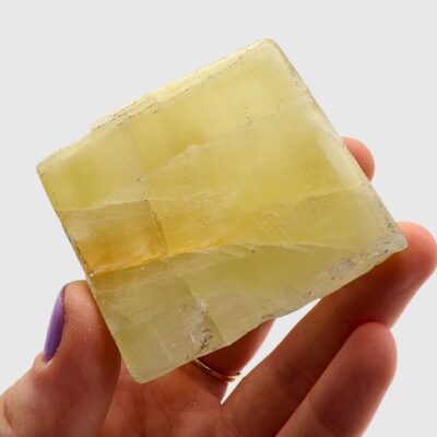 Lemon Calcite Slice (60mm x 55mm) - Image 3