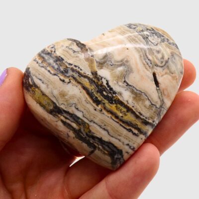 Bumblebee Calcite Heart (70mm x 60mm) - Image 2