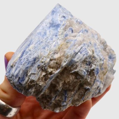 Blue Kyanite Cut Base Point (70mm x 80mm) - Image 3