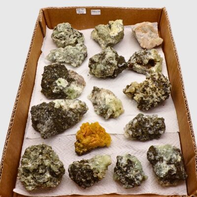 Wholesale Prehnite Clusters Tray Deal