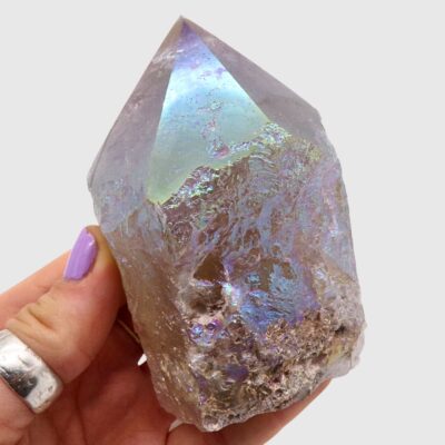 Aura Smoky Quartz Cut Base Point (100mm) - Image 3