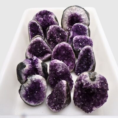 Wholesale Polished Uruguayan Amethyst Druze Formations Tray Deal