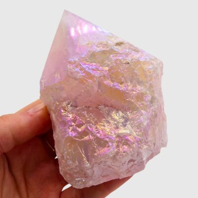 Aura Rose Quartz Cut Base Point (100mm) - Image 3