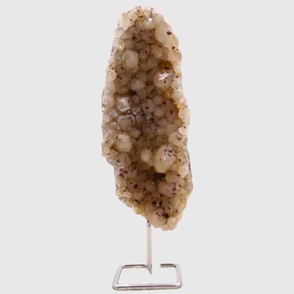 Wholesale Snowy Citrine Druze On Metal Base