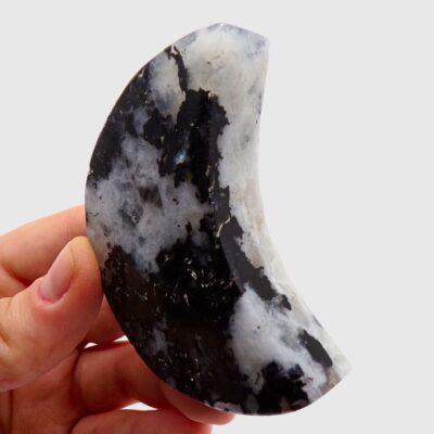 Rainbow Moonstone Moon (70mm x 50mm) - Image 3