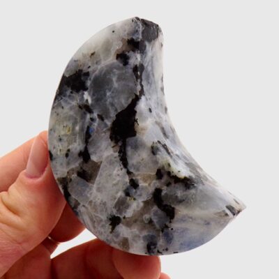 Rainbow Moonstone Moon (65mm x 45mm) - Image 3
