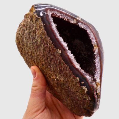 Druzy Uruguayan Amethyst & Agate Geode (980g) - Image 4